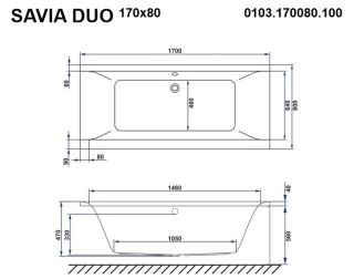 Гидромассажная ванна Whitecross Savia Duo 0103.170080.100.SOFT.GL 170x80см Soft золото
